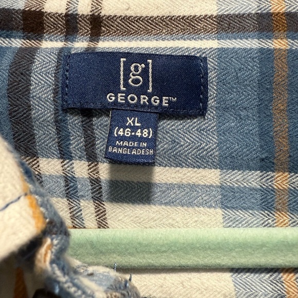 George Blue and Brown Plaid Shirt - Picture 2 of 3